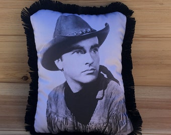 Montgomery Clift Pillow - Handmade Classic Movie Art Pillow (with Fluffy Stuffing), Red River