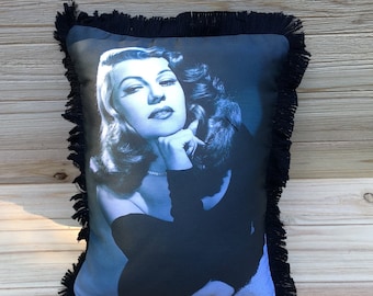 Rita Hayworth Pillow - Gilda, Handmade Classic Movie Art Pillow (with Fluffy Stuffing)