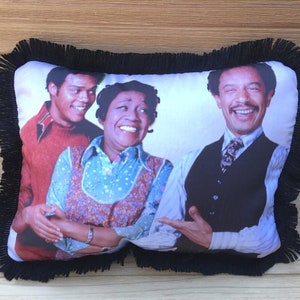 The Jeffersons- Handmade Classic TV Art Pillow (with Fluffy Stuffing) Isabel Sanford | Sherman Hemsley