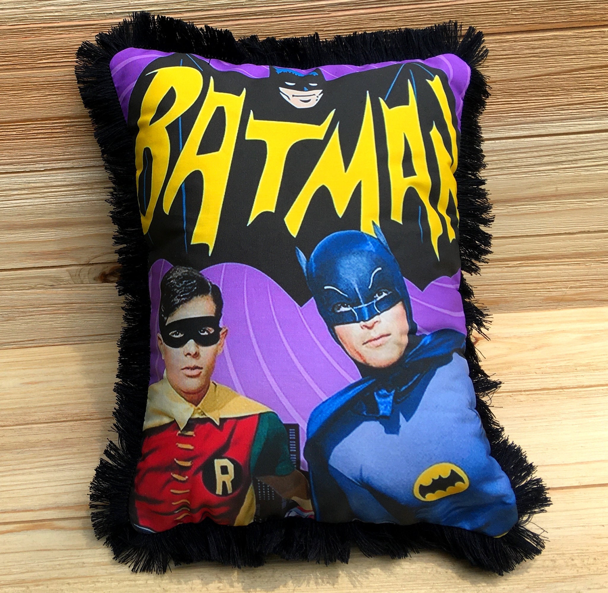 Batman Pillow Handmade Classic TV Art Pillow with Fluffy - Etsy