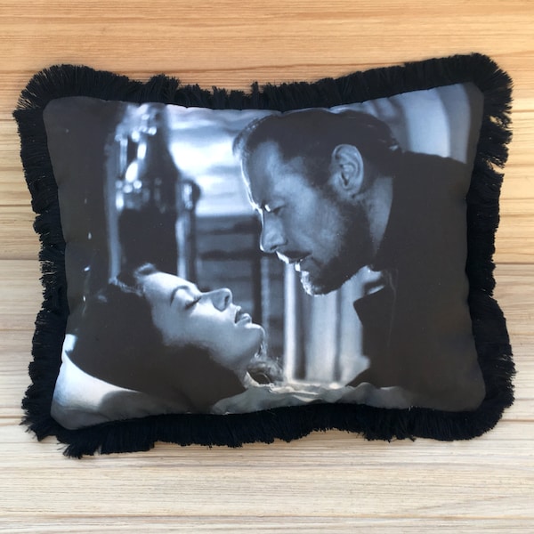 The Ghost and Mrs. Muir Pillow, Gene Tierney, Rex Harrison, Handmade Classic Movie Art Pillow (with Fluffy Stuffing) | Classic Movie Posters