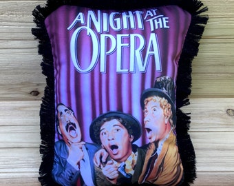 A Night at the Opera- Handmade Classic Movie Art Pillow (with Fluffy Stuffing) | Groucho | Classic Movie Posters