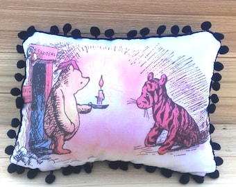 Winnie-the-Pooh & Tigger Pillow- Handmade Classic Children's Book Art Pillow (with Fluffy Stuffing) Tigger