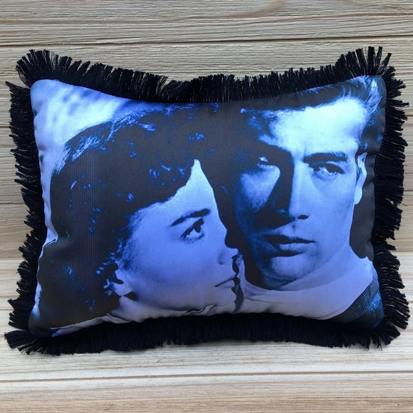 Rebel Without a Cause Pillow - James Dean, Natalie Wood, and Sal Mineo, Handmade Classic Movie Art Pillow (with Fluffy Stuffing)