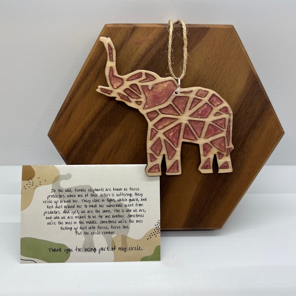 Elephant Circle Ornament