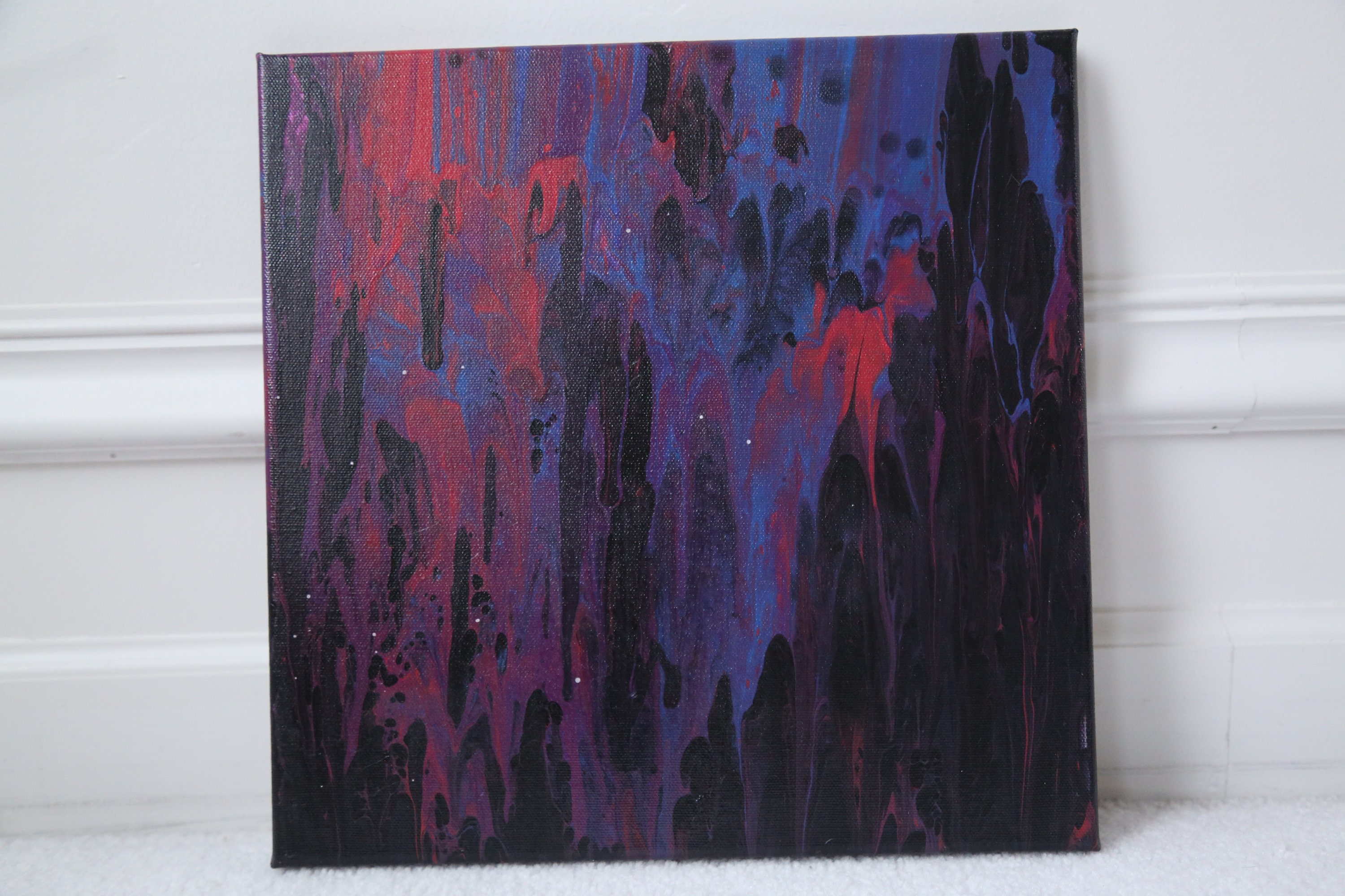 Acid Melt Psychedelic Acrylic Paint Pour 12 x 12 Etsy