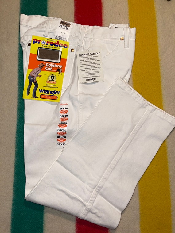 Vintage Wrangler Pro Rodeo Cowboy Cut Jeans 13MWZ White Size - Etsy Vintage Wrangler Pro Rodeo Cowboy Cut Jeans 13MWZ White Size - Etsy