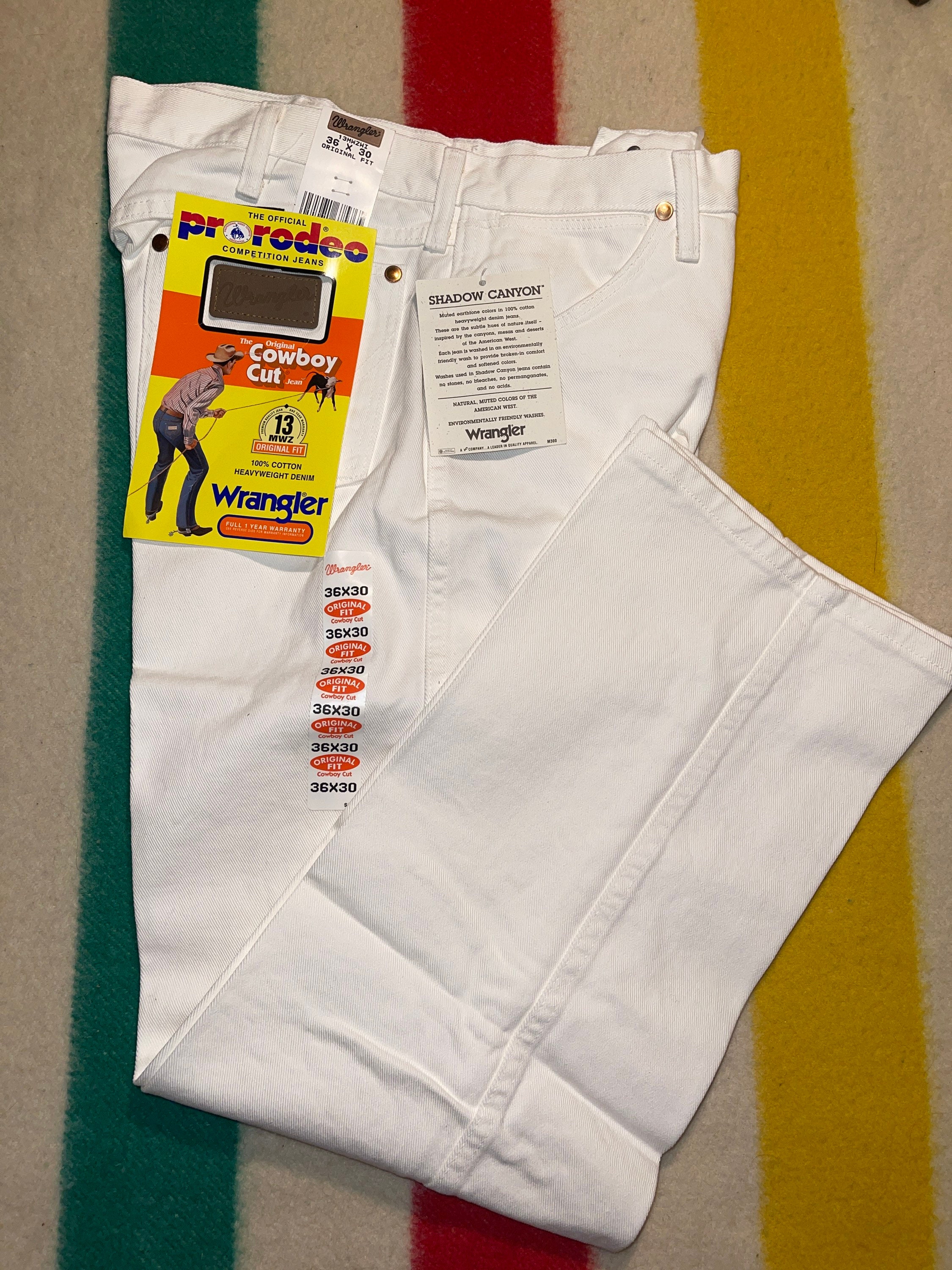 Vintage Wrangler Pro Rodeo Cowboy Cut Jeans 13MWZ White Size - Etsy Canada