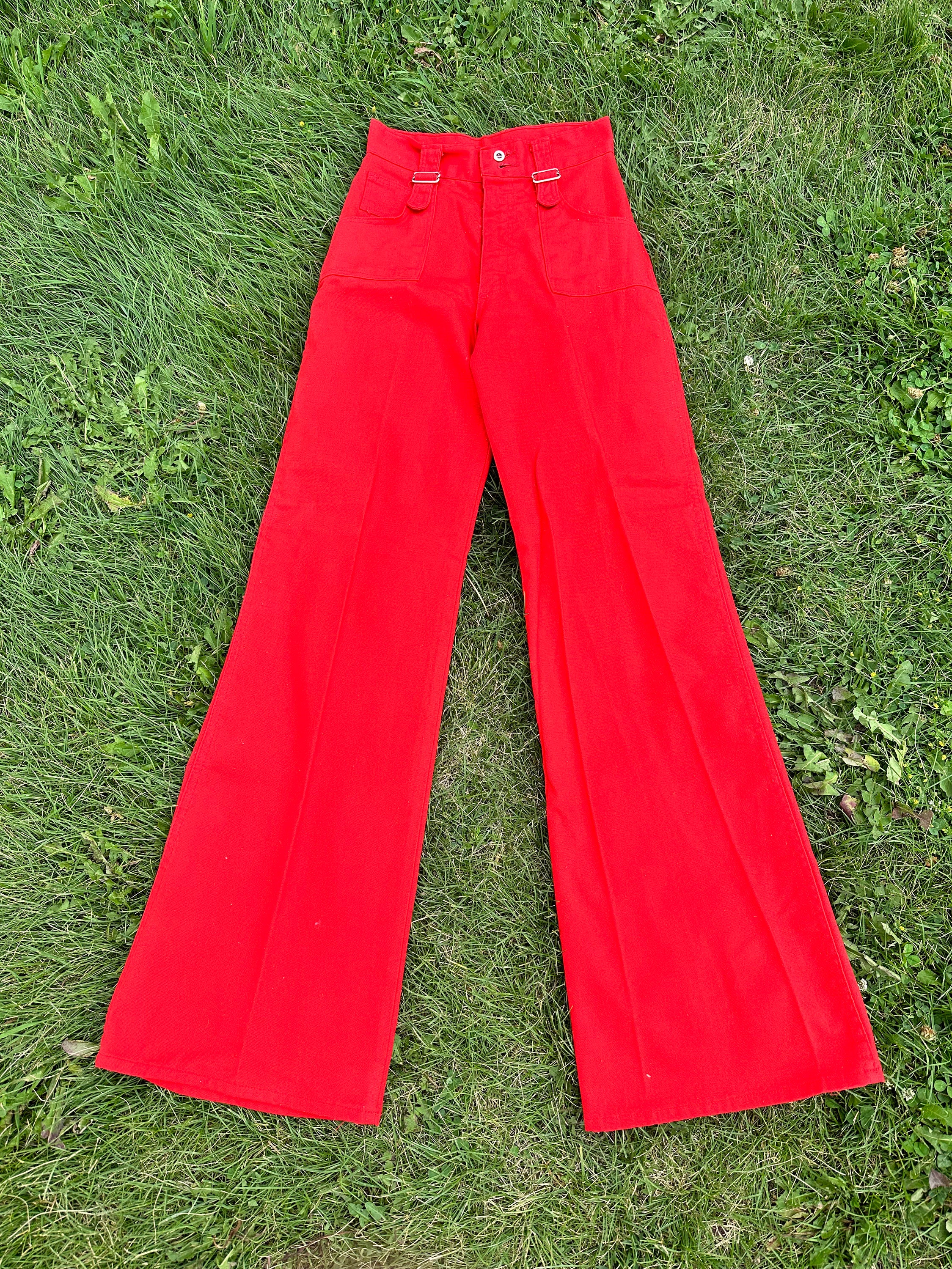 Red Flare Pants 