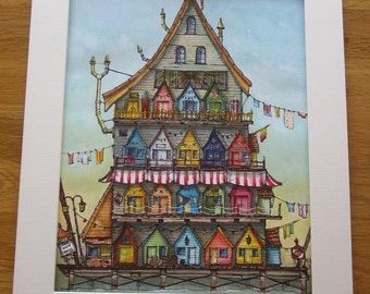 Strandhutte Zeichnung Etsy