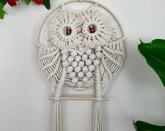 Macrame Owl Wall Hanging | Handmade Boho Decor