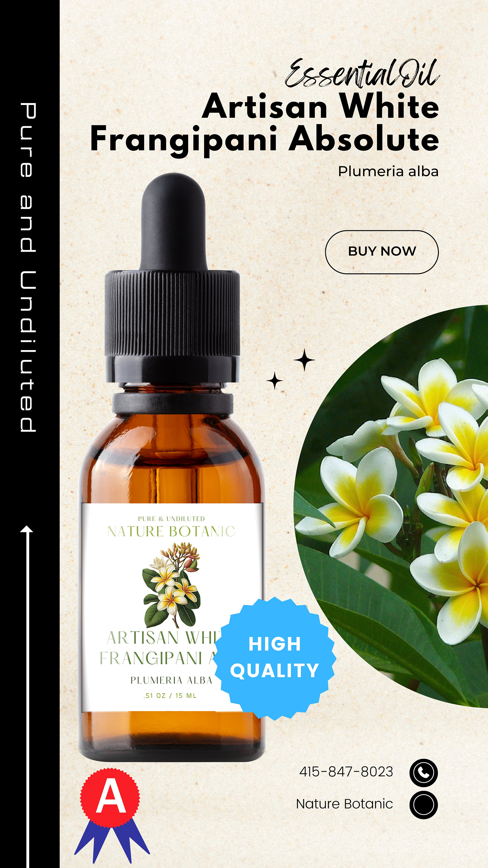 Frangipani Absolute Organic - Plumeria alba Essential Oil