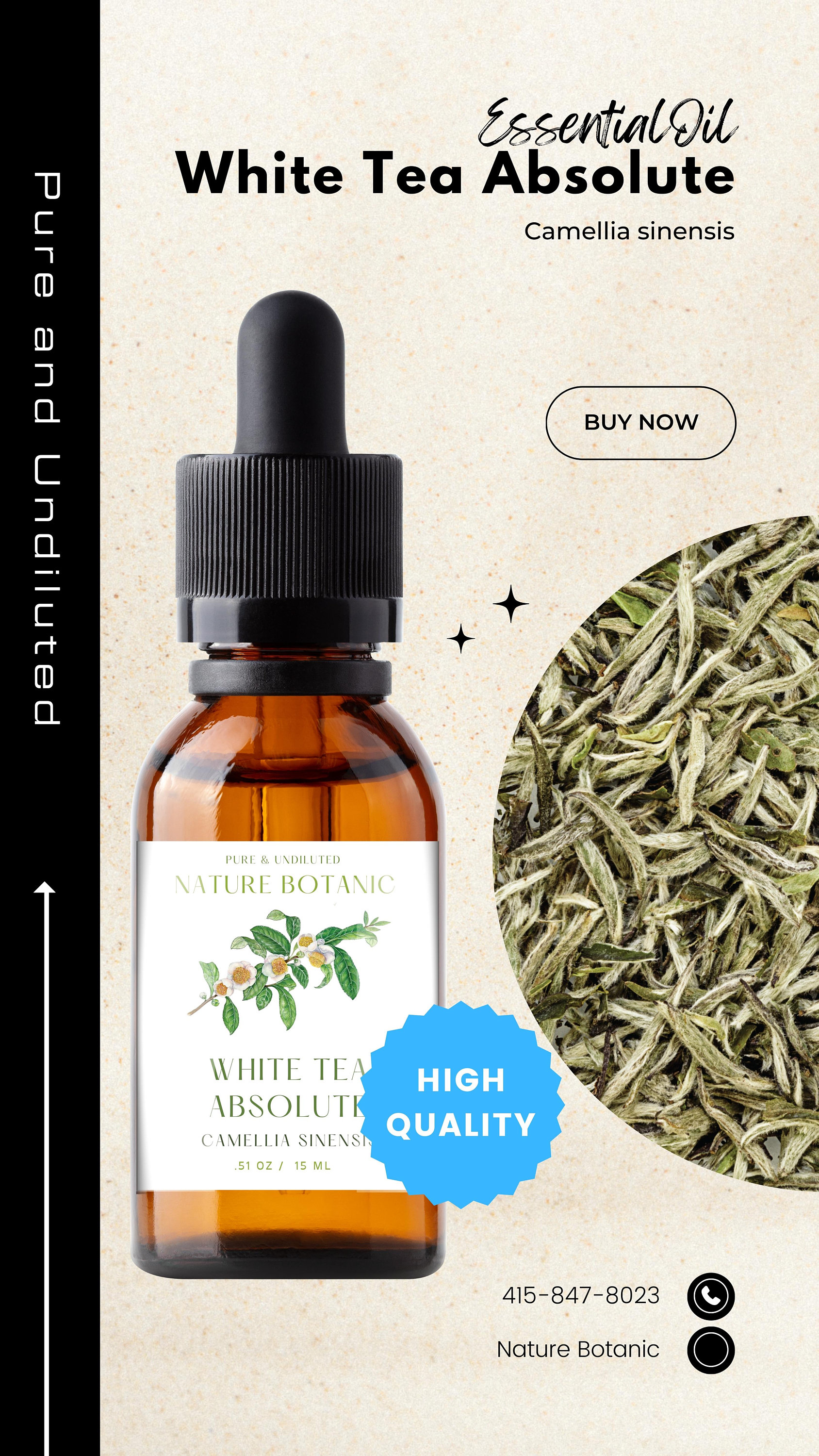 White Tea Absolute Pure Undiluted Essential Oil 