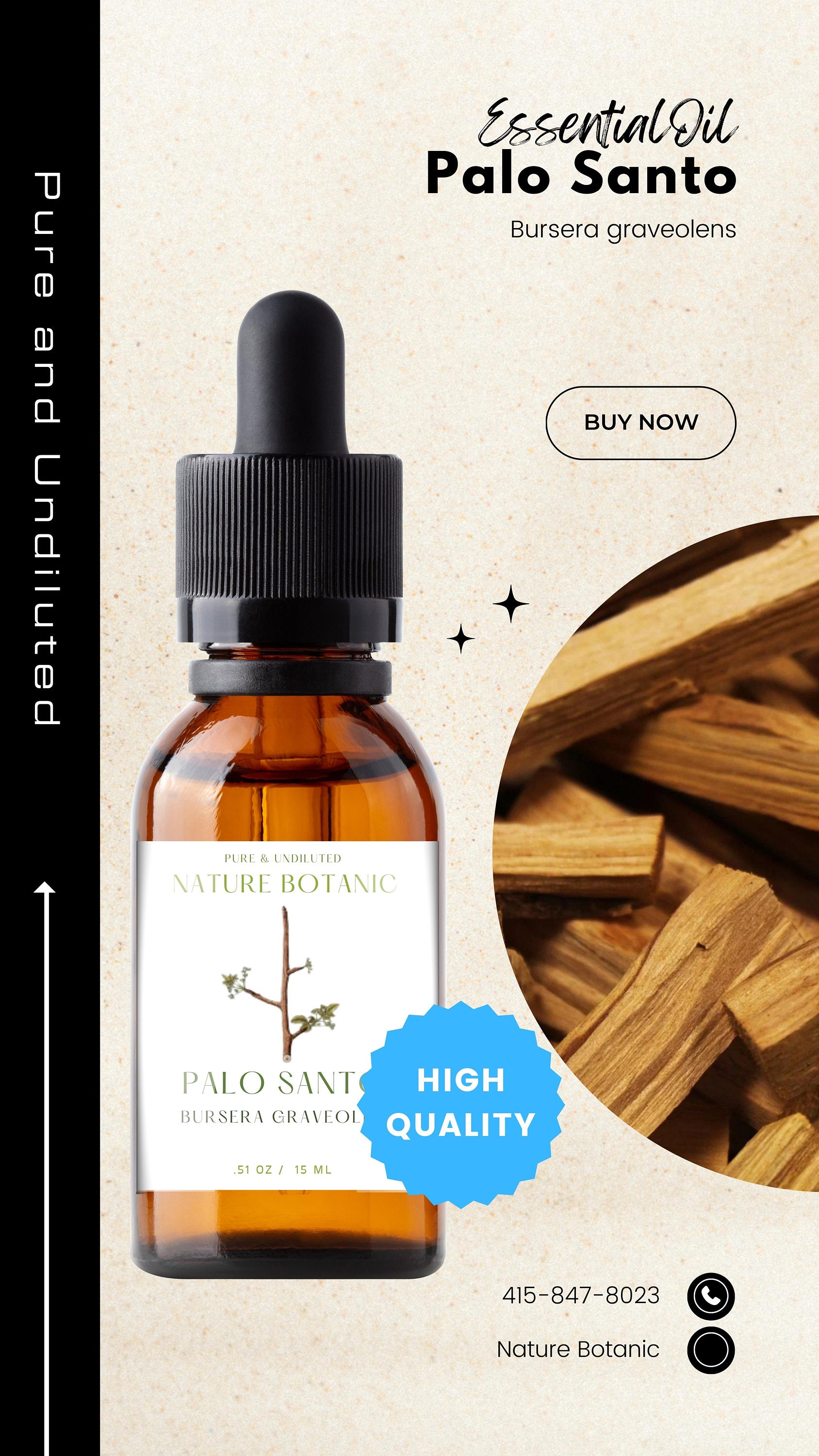 Palo Santo Pure Undiluted Essential Oil 