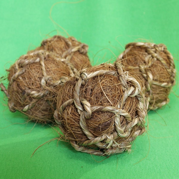 NATUREL (2) balle en fibre de noix de coco pour TOUS les oiseaux/perroquets : conure, quaker, pinson, inséparable, perroquet, Sénégal, Myers, etc.
