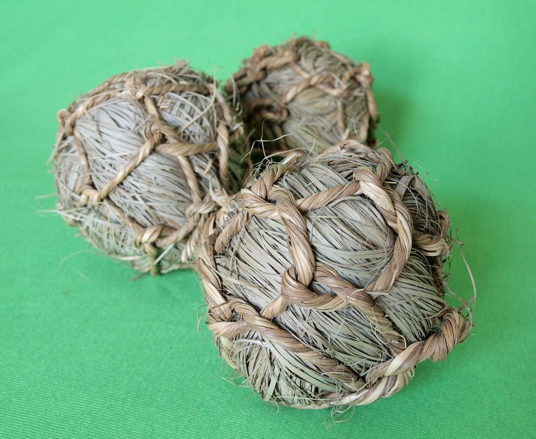 NATURAL 2 Seagrass Balls Toy for ALL Birdsparrotssmall Etsy
