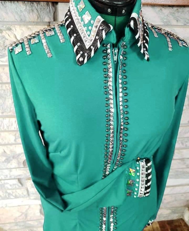 Western Rodeo Queen Showmanship Horsemanship Women Pleasure Rail Show Shirt