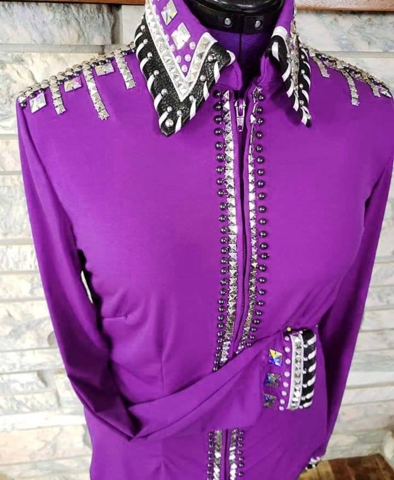 Western Rodeo Queen Showmanship Horsemanship Women Pleasure Rail Show Shirt