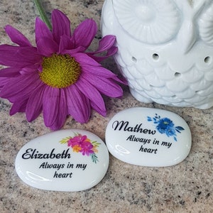 Personalized Memorial Pocket Pebble, Loss Keepsake, Bereavement Gift