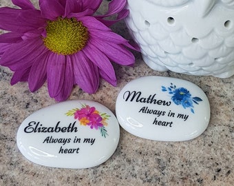 Personalized Memorial Pocket Pebble, Loss Keepsake, Bereavement Gift