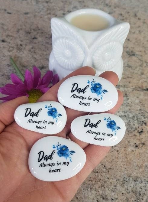 Dad always in my heart, Pocket pebble, Family loss gift, Bereavement, Keepsake, Memorial gift, Memory box, Bereavement gift, Dads memory