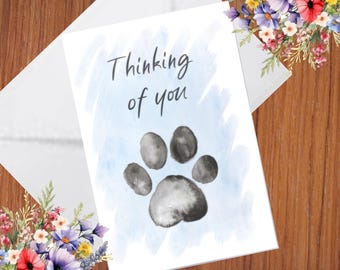 Thinking Of You Card, Bereavement Card, A6, Pet Loss Card, Rainbow Bridge, Run Free, Dog Lover, Greetings card, Blank inside.