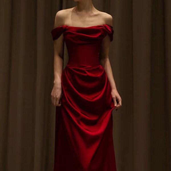Fairy Red V-Neck Dress