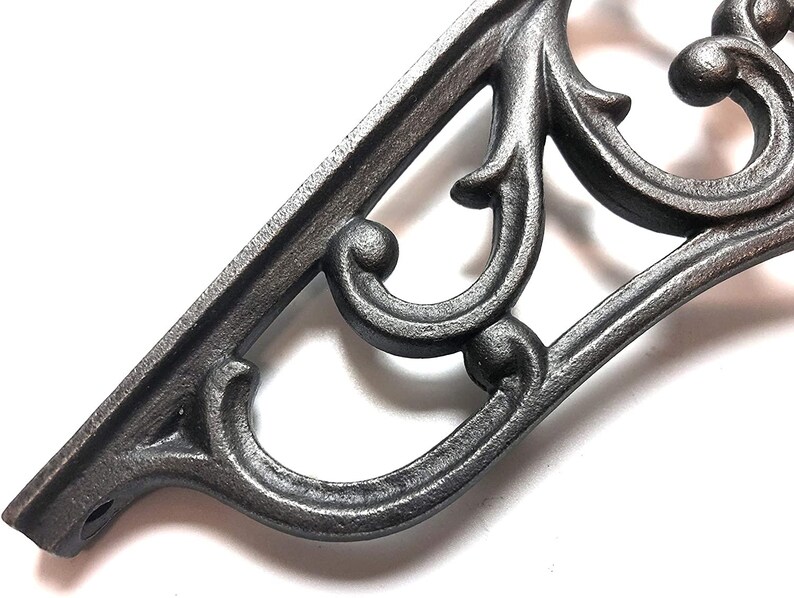 Classic Victorian Scroll Shelf Brackets Pair in Antique Iron Etsy UK