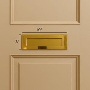 Solid Brass Victorian Letterbox Finished In Antique Satin Brass Letter Plate 10x3 High Quality Excellent Finish
