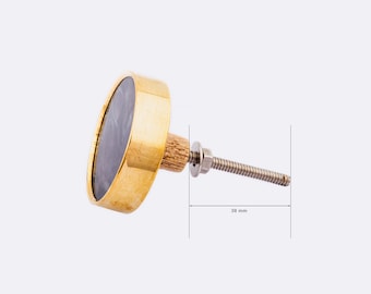 Handcrafted Decorative Wooden Cabinet Knobs - Modern Round Knobs, Pack of 6