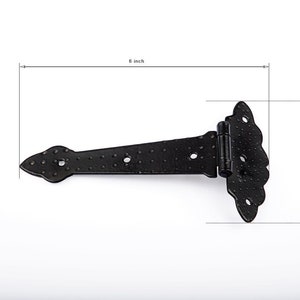 6&quot; Dotted Leaf Hinge Antique Black X 1 Pair
