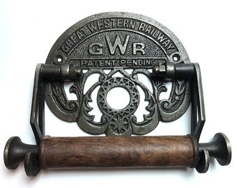 Gwr Toilet Roll Holder - Antique Iron Unique Accessory Design For Your Bathroom