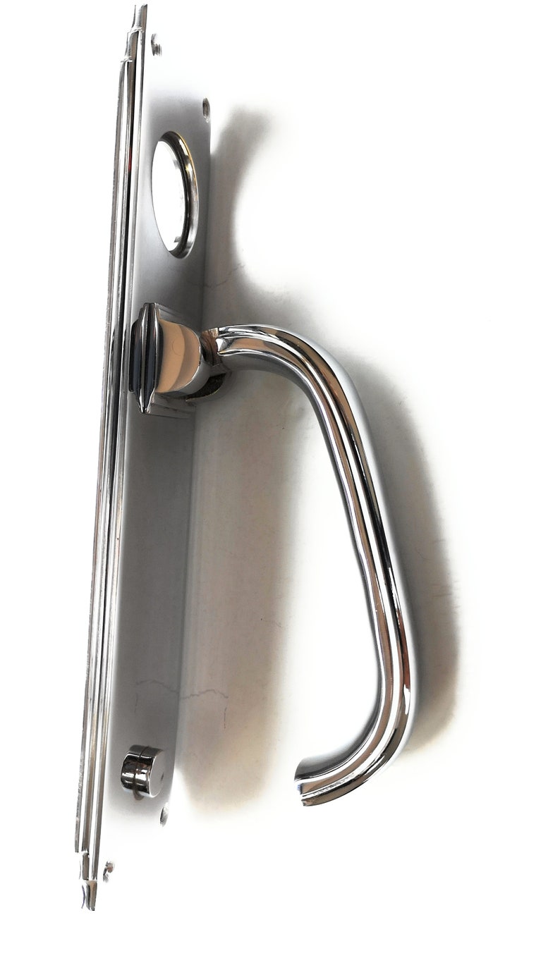 Solid Brass Deco Pull Handle / Knocker With Cylinder Hole Etsy UK