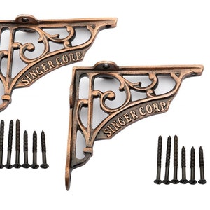 Singer Corp Shelf Brackets Antique Copper  - 7&#39;&#39; X 7.5&#39;&#39;