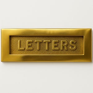 Solid Brass Polish Letter Plate 10 * 3 - Letters Embossed