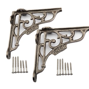 5x5 Cast Iron Wall Shelf Brackets From A Steam Railway Carriage (1pair) Supplied With Fixing Screws