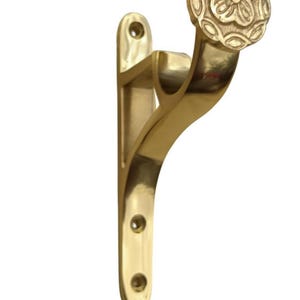 Pair of Solid Brass Curtain Pole holder - Curtain Pole End Bracket. 19 mm or 25 mm
