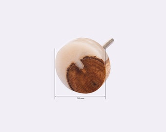 Pomos de madera hechos a mano para gabinetes - Pomos decorativos modernos, paquete de 6