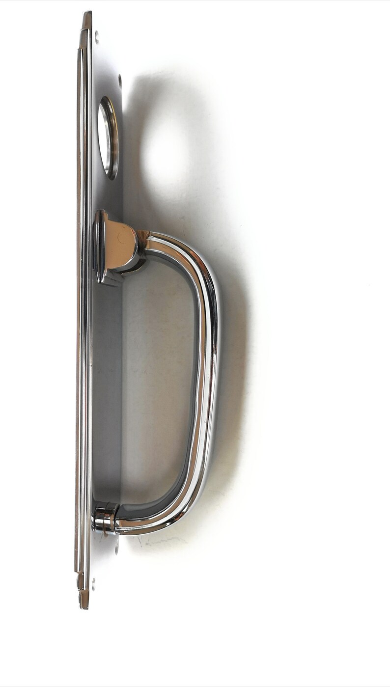 Solid Brass Deco Pull Handle / Knocker With Cylinder Hole Etsy UK