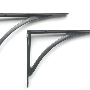 Pair Of Ironbridge Shelf Brackets 8 X 10 Inch With Antique Black Available With Matching Fixings