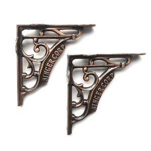 6x6 Shelf Brackets Singer Corp Antique Copper - Cast Iron