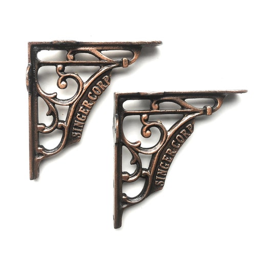 6x6 Shelf Brackets Singer Corp Antique Copper Cast Iron Etsy UK