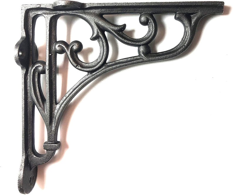 Classic Victorian Scroll Shelf Brackets Pair in Antique Iron Etsy