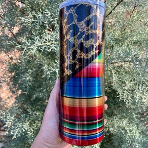 Serape and Leopard Tumbler