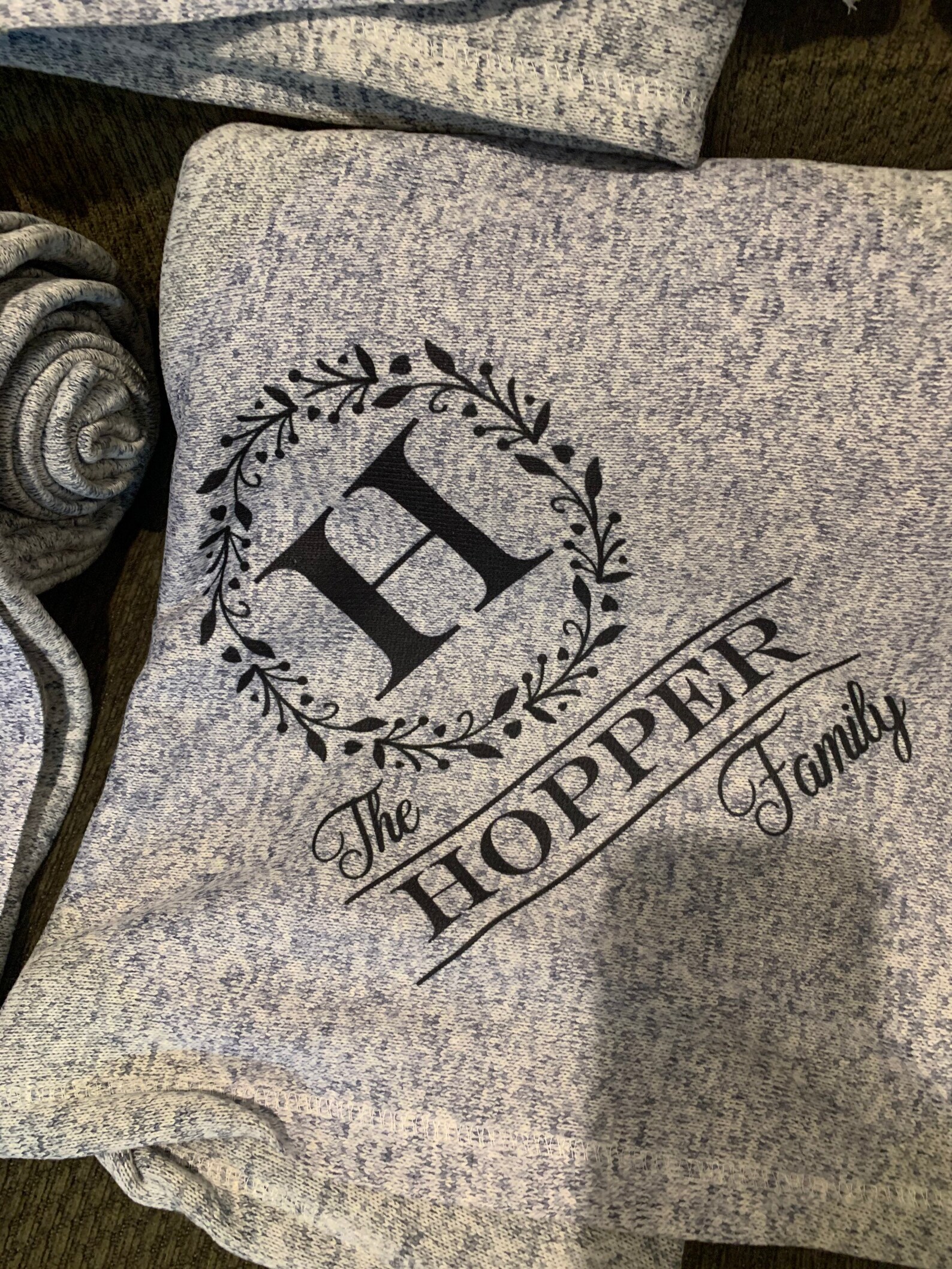 Personalized blanket. Throw blanket. Family name. Family name Etsy