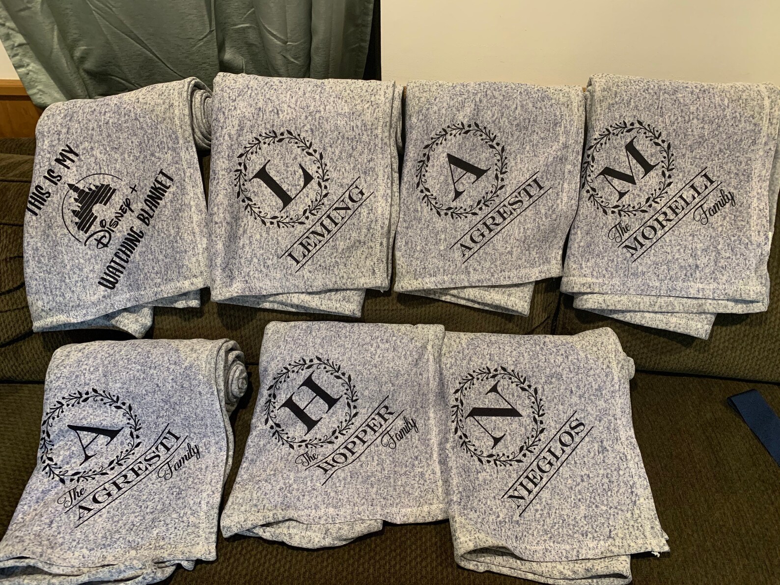 Personalized blanket. Throw blanket. Family name. Family name Etsy