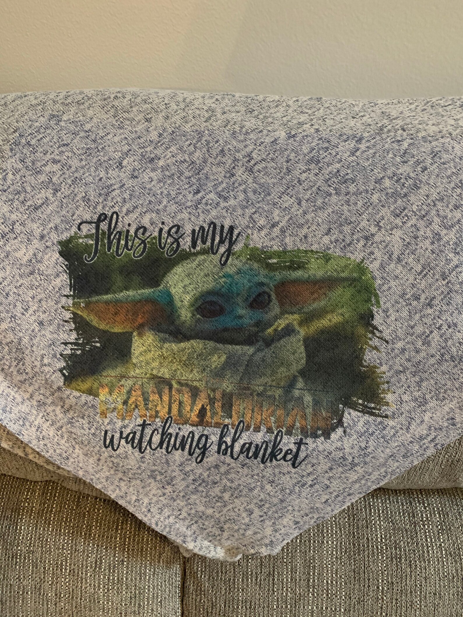 Mandalorian Blanket. Baby Yoda blanket. Mandalorian gifts Etsy