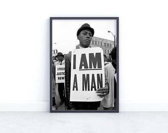 I Am A Man Poster Etsy I Am A Man Poster Etsy
