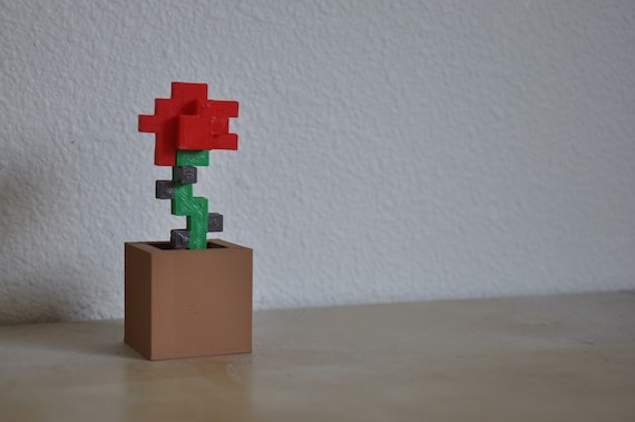 4 Pulgadas Minecraft Style Rose 3d Impreso Pintado A Mano Etsy 4 Pulgadas Minecraft Style Rose 3d Impreso Pintado A Mano Etsy