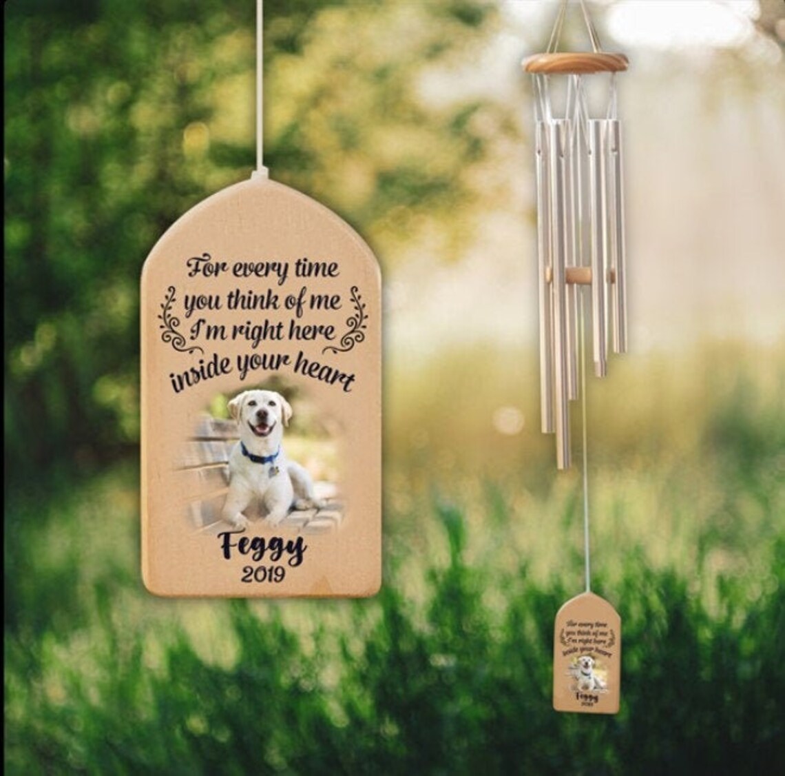 Pet Memorial Wind Chime Loss of dog Gift Pet Memorial Etsy